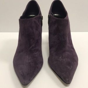 Purple Suede Booties. Size 7